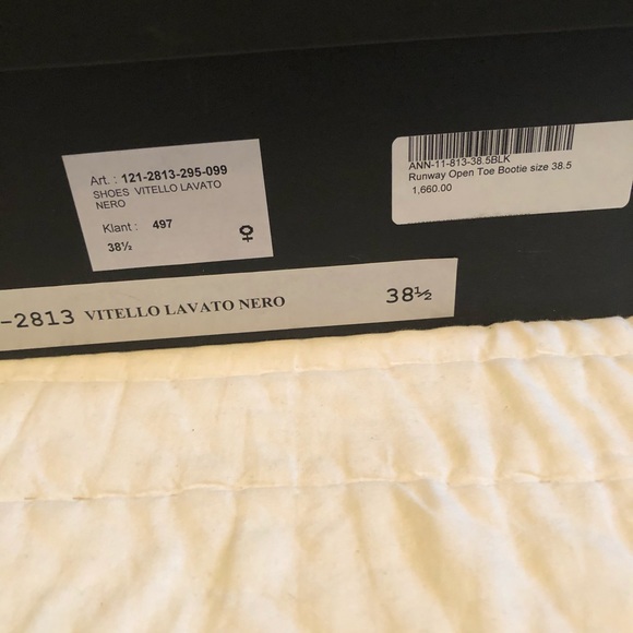 ANN DEMEULEMEESTER pre-loved lace-up boots. 38.5 - Picture 3 of 4